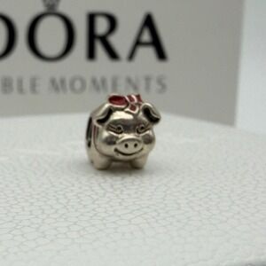 Pandora Lucky Piggy Bank Charm - Sterling Silver S925 - NWT